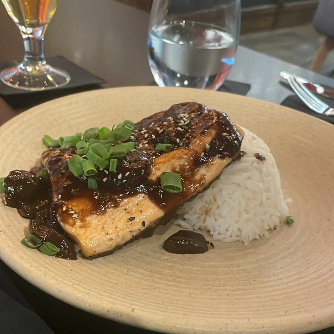 Salmon teriyaki 