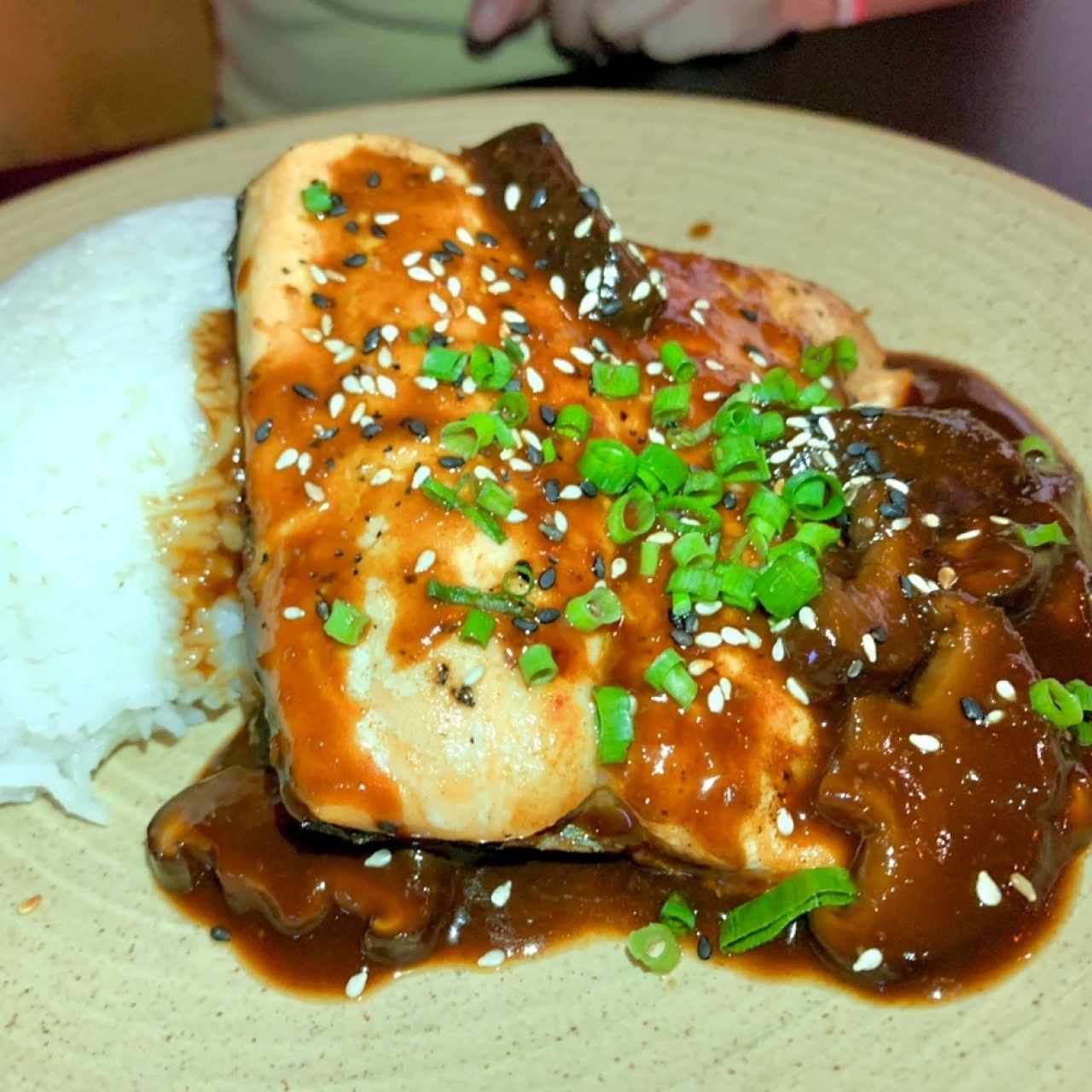 Salmón teriyaki