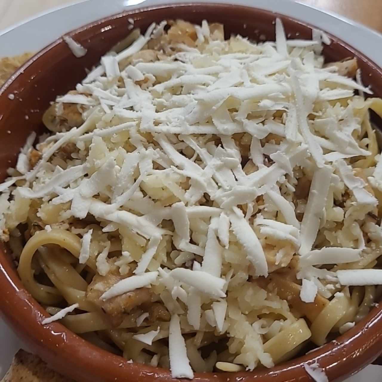 pasta al horno ajillo y pollo