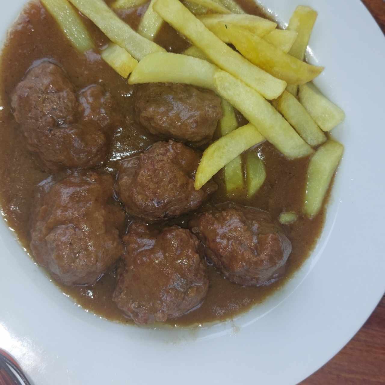 albóndigas salsa Pedro Ximenez