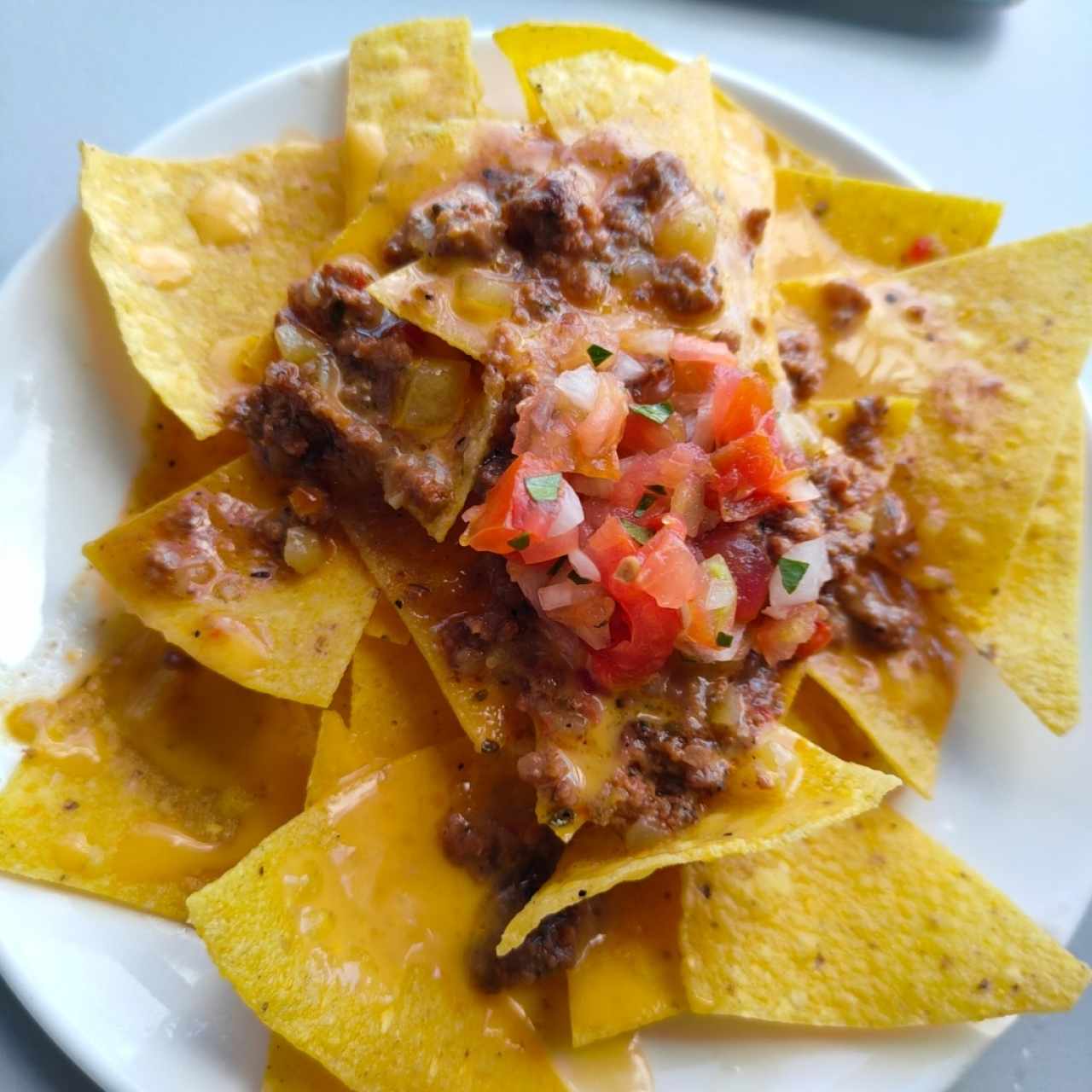 Nachos con queso