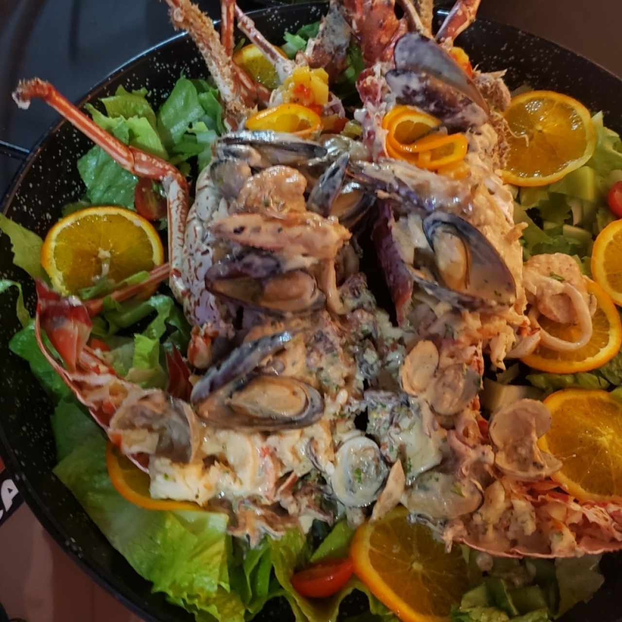 Langosta en Salsa de Mariscos