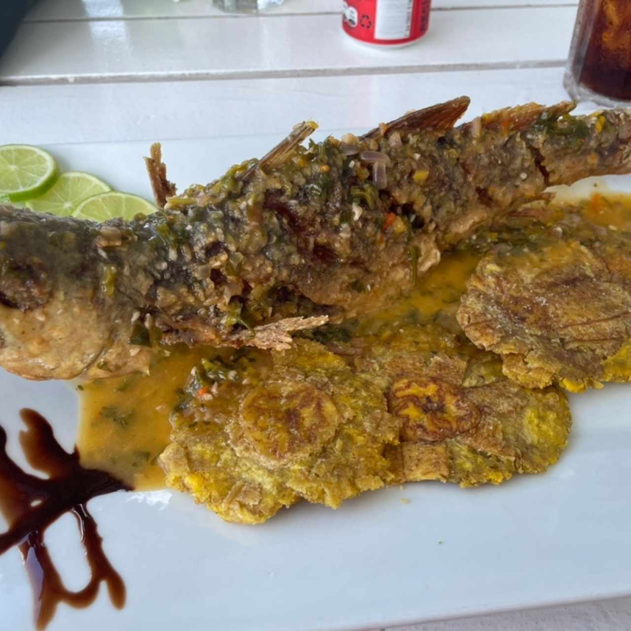 Pescado frito al ajillo