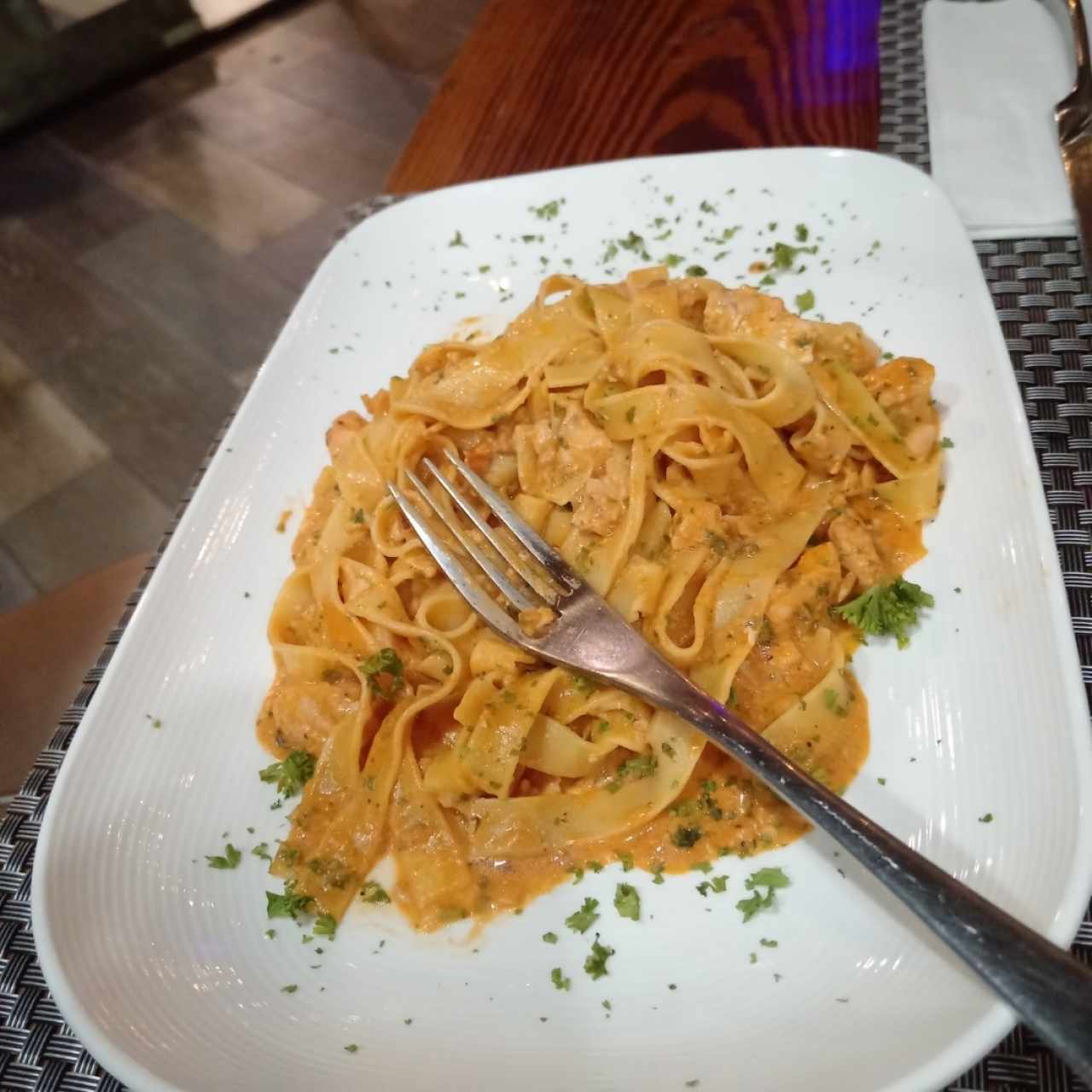 Pasta con salmón 