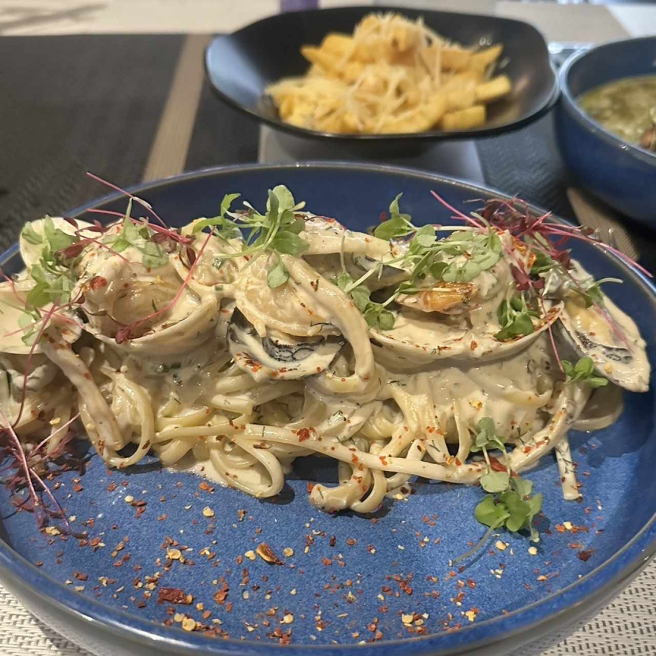 Pasta de Mariscos al Jerez