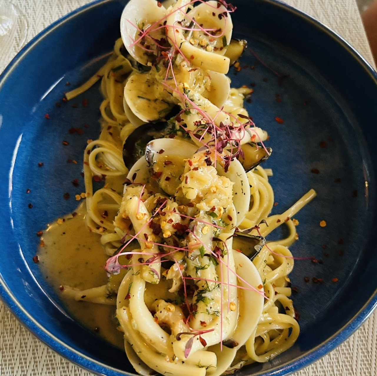 Pasta de Mariscos al Jerez