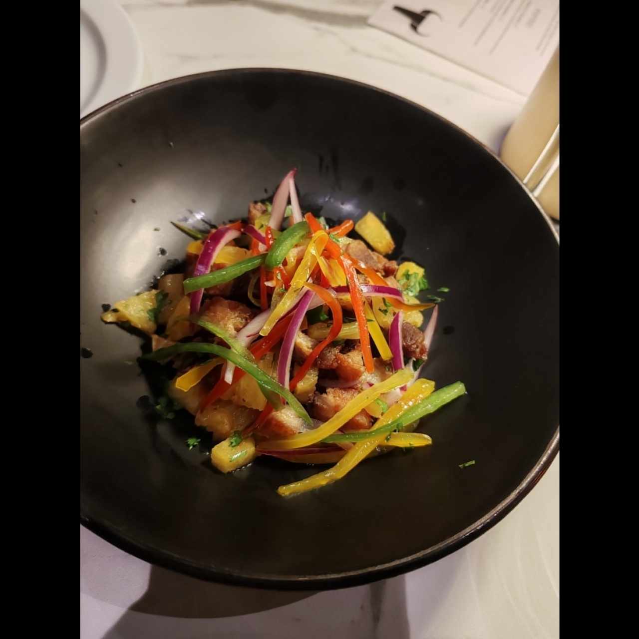 Entradas Calientes - Ceviche de Porkbelly