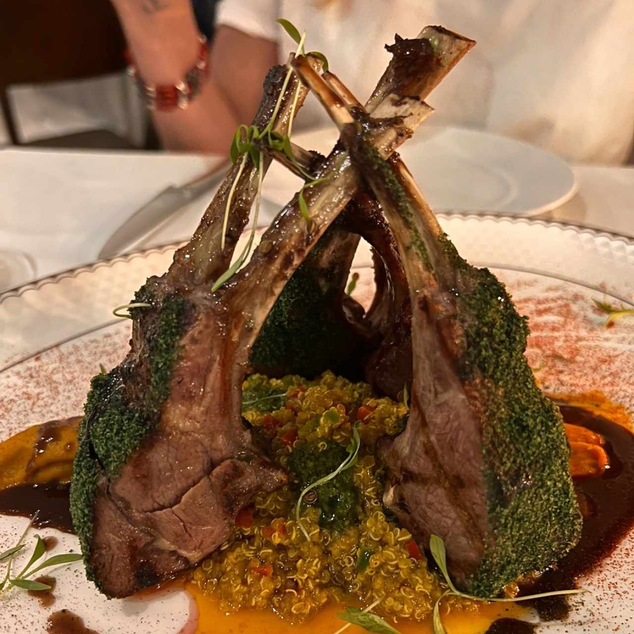 Lamb rack cocinado a la perfeccion