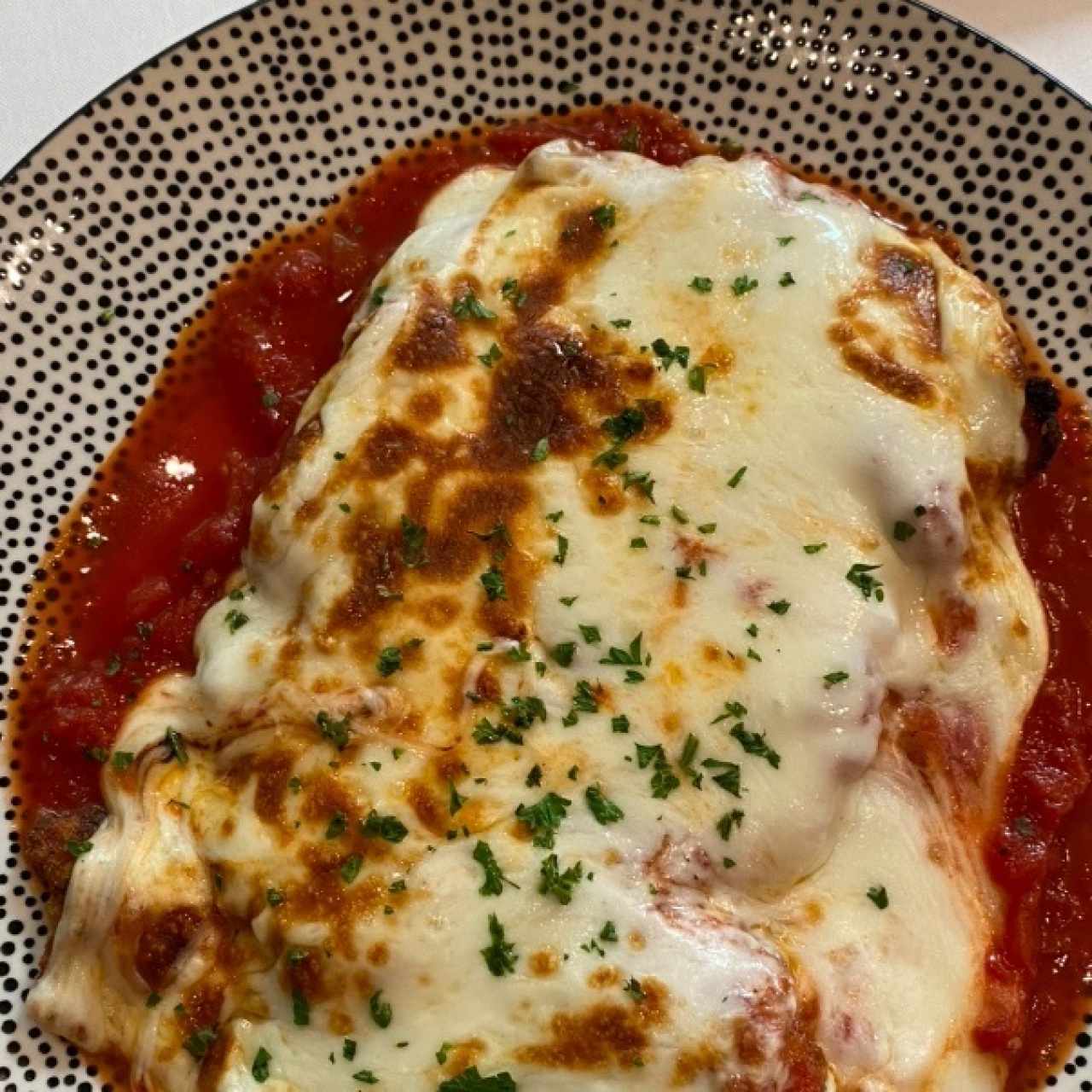 Parmigiana de Pollo o Carne