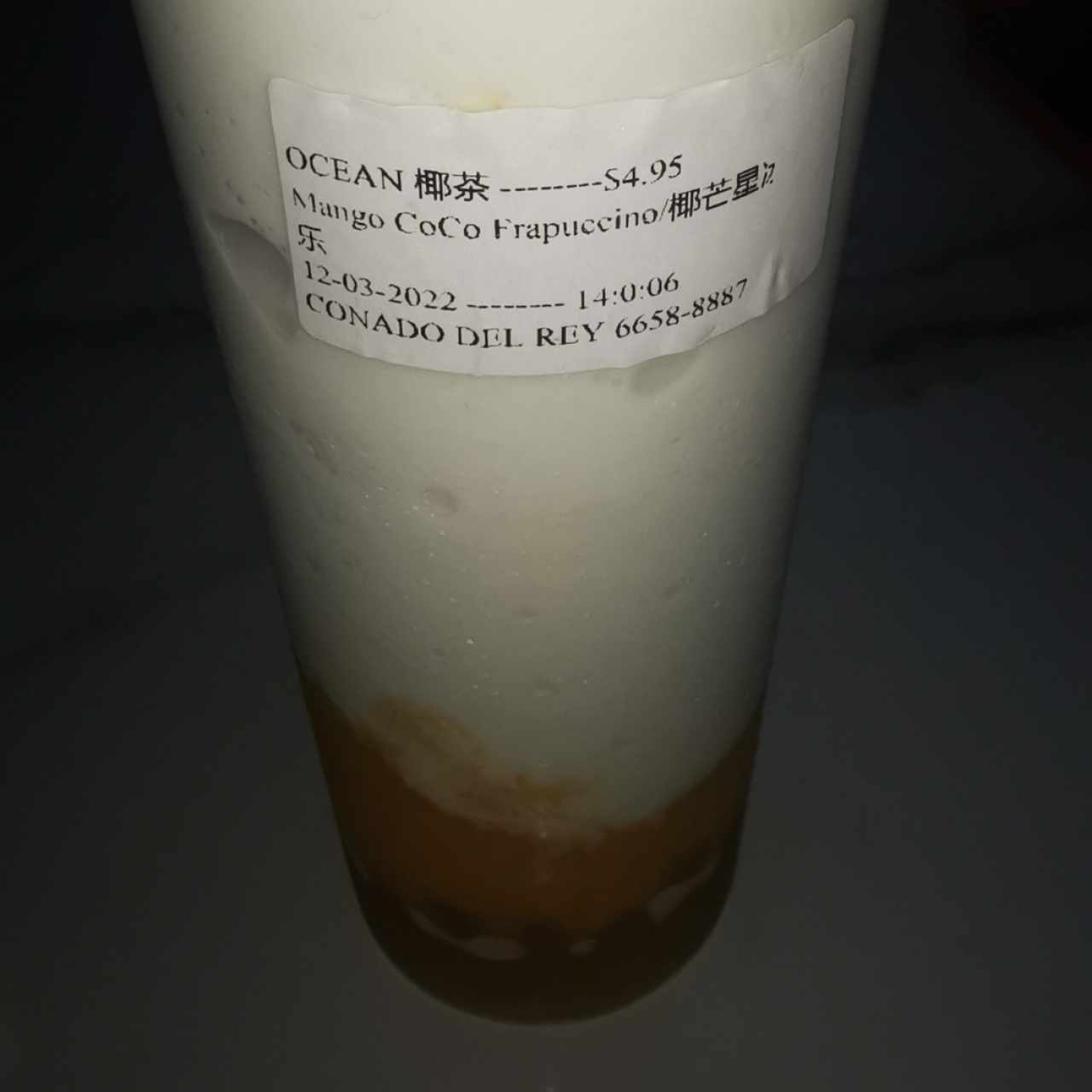 Mango coco frapuccino