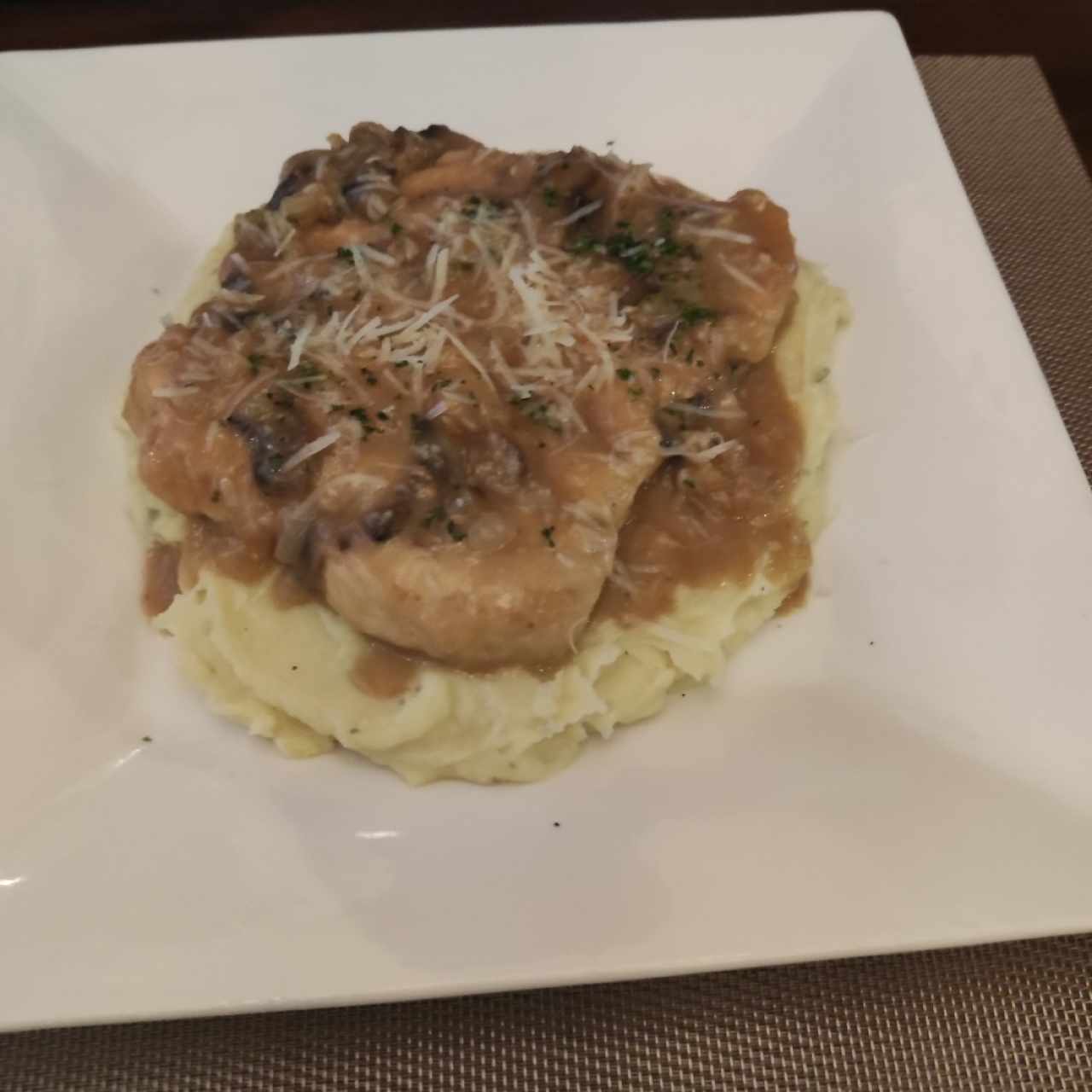 filete de pollo con pure