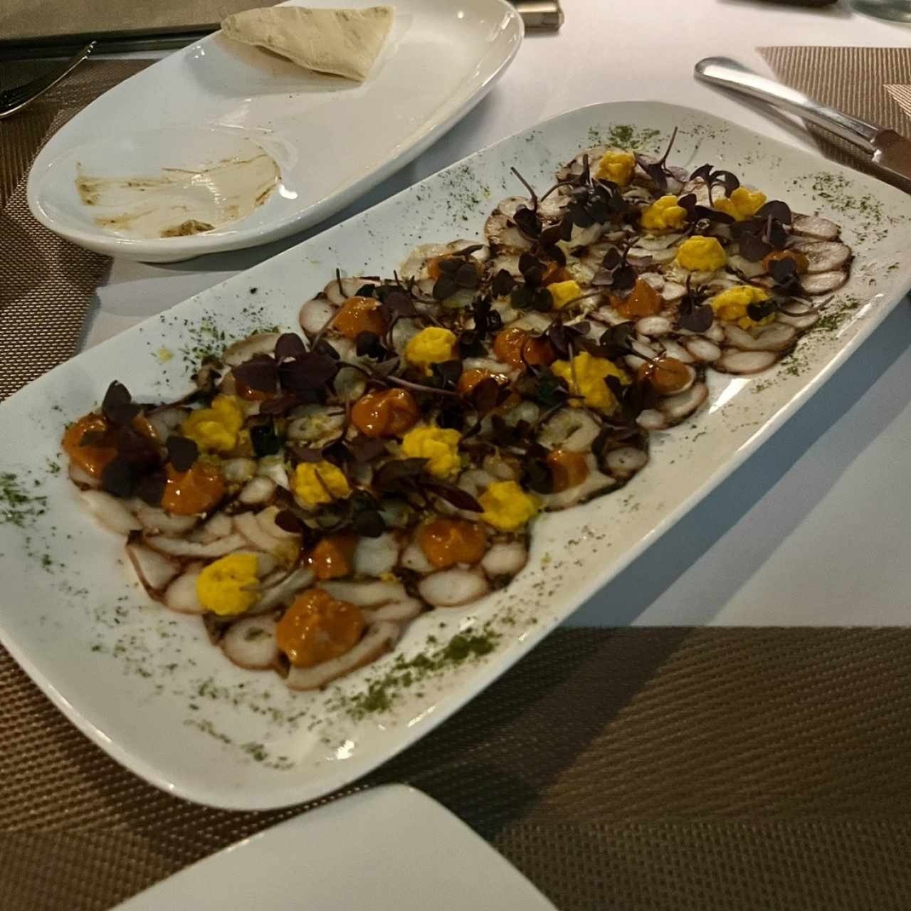 Entradas - Carpaccio de Pulpo