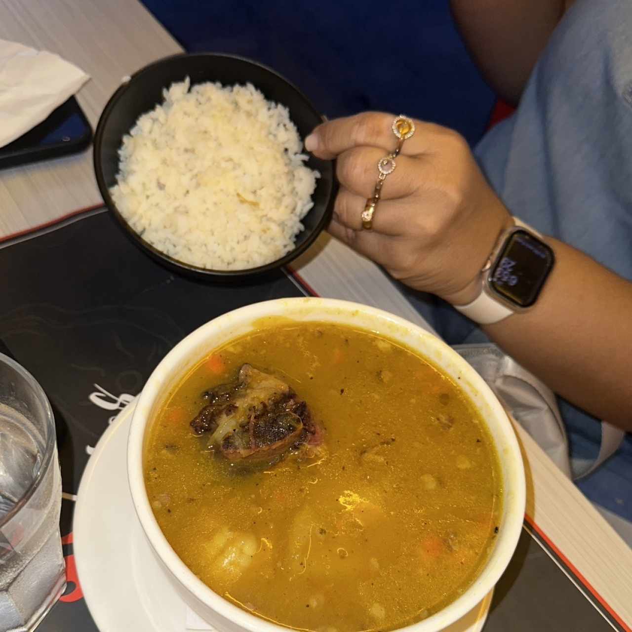 Sopa de costilla ahumada