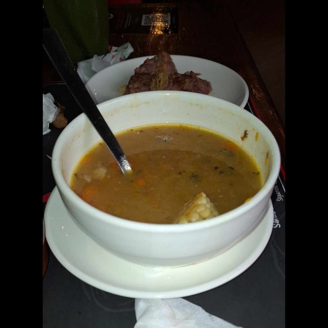 Sopa de costilla ahumada