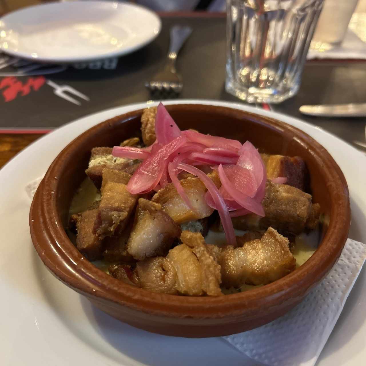 Entradas - Ceviche de porkbelly