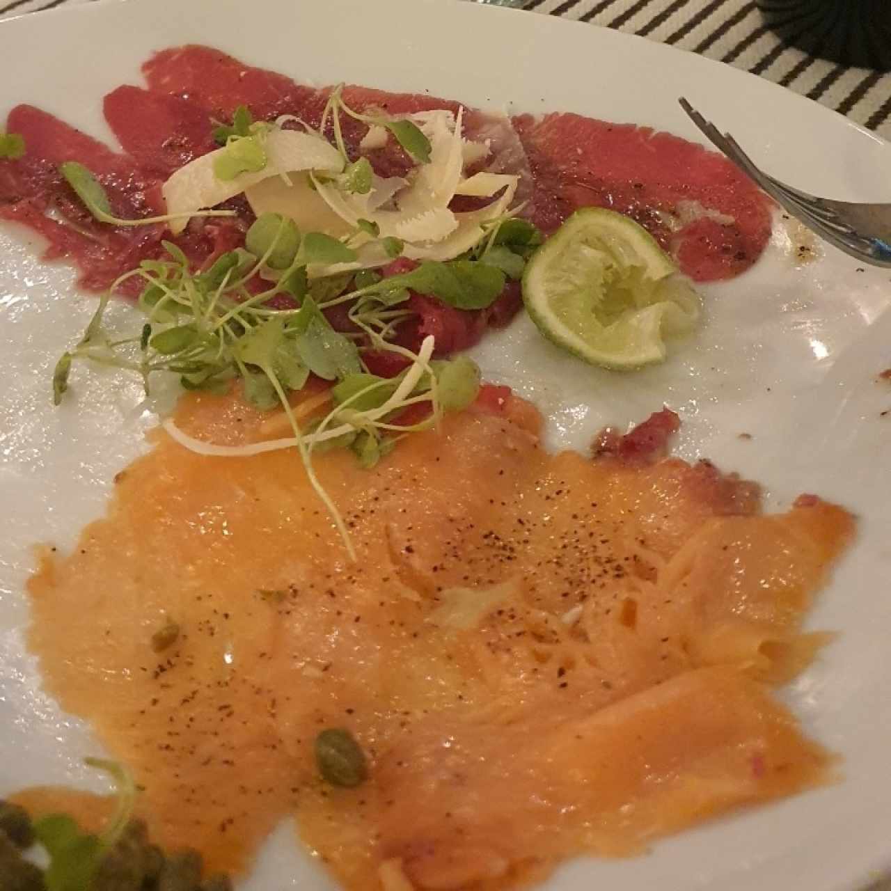 carpaccio di manzo è salmon