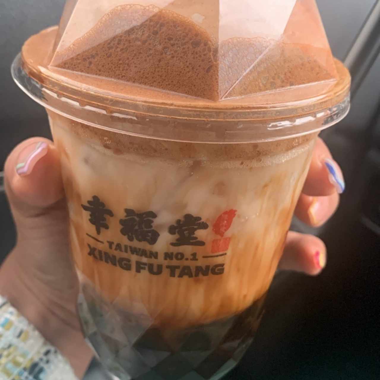 Brown Sugar Boba Milk with Dalgona Coffee