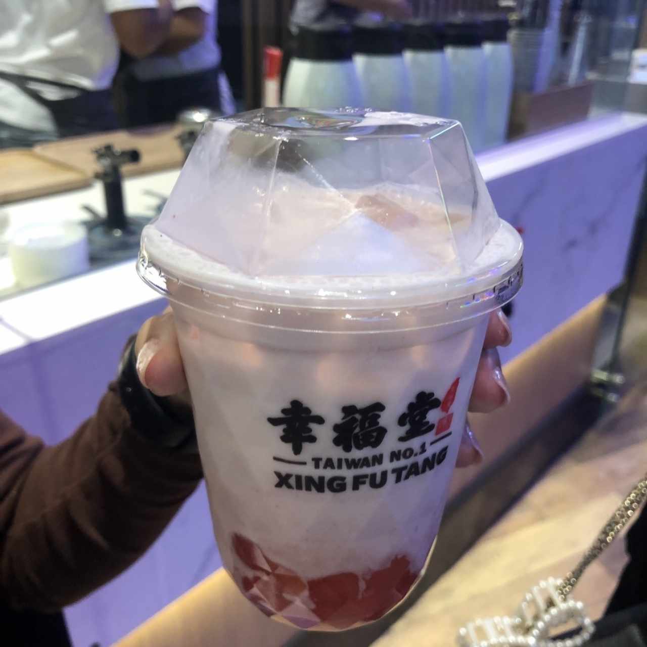 Strawberry bubble tea