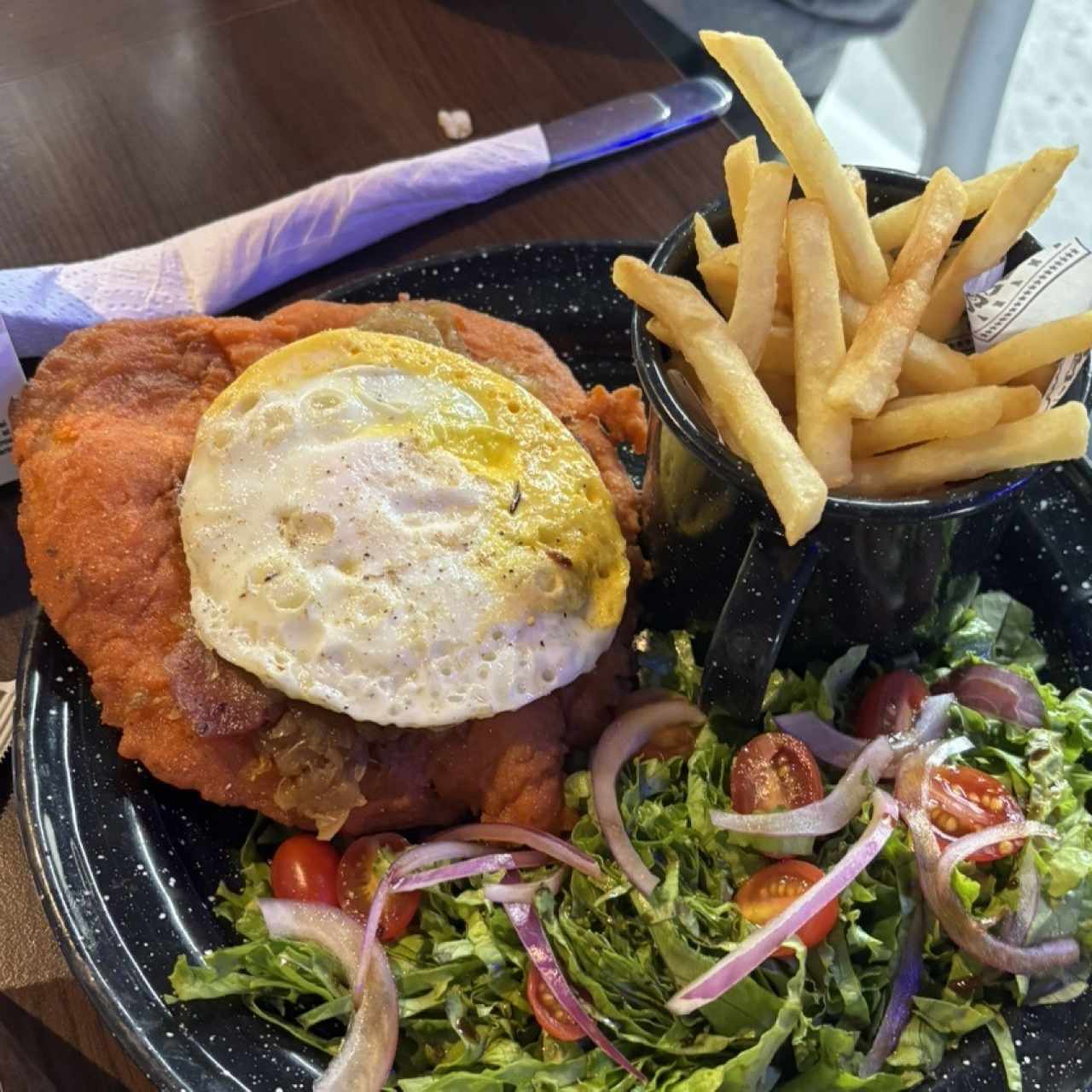 Milanesa de Pollo al Caballo