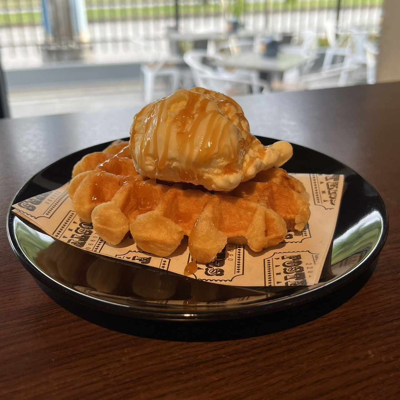 Postres - Waffle con Helado