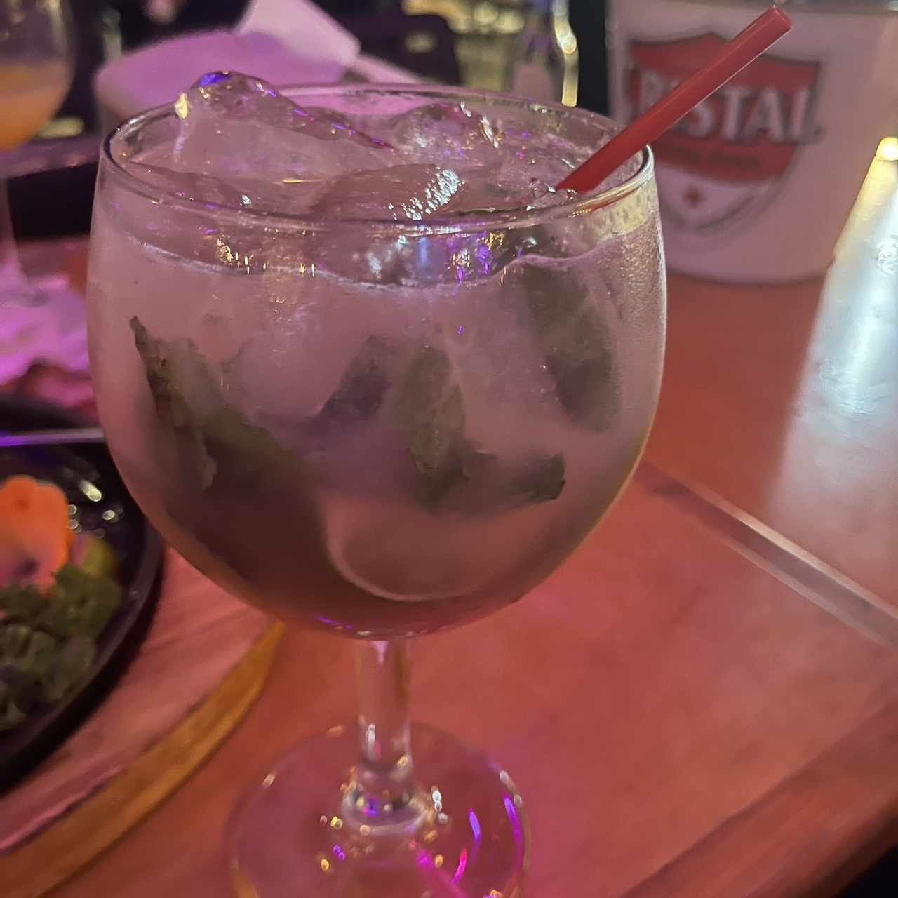 Mojito de fresa rosa