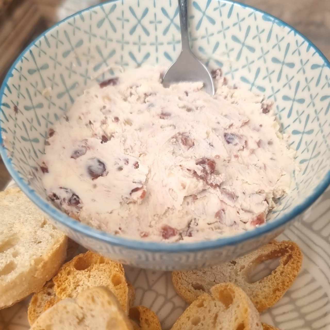 Dip de arándanos con queso crema