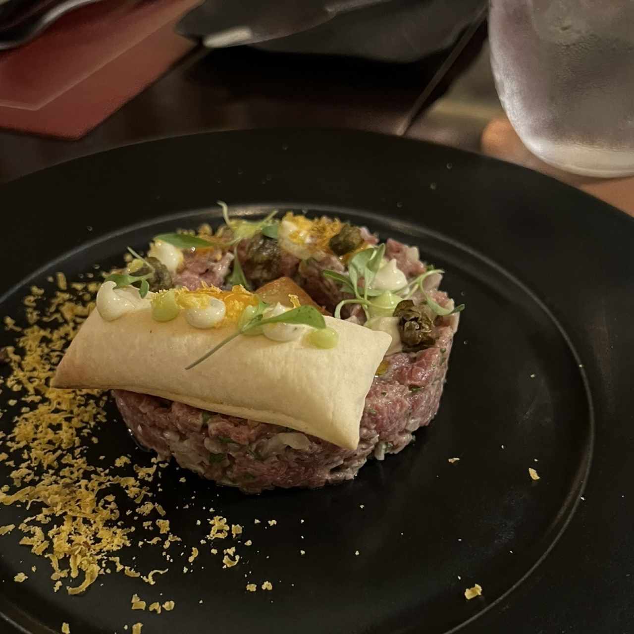 Steak tartare et pomme pont neuf