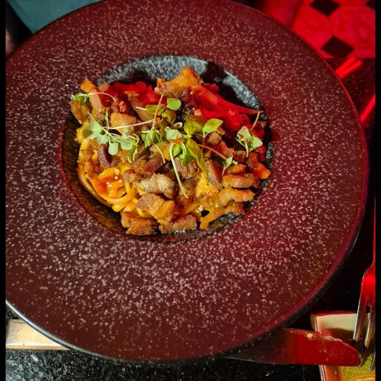 Pasta con porkbelly