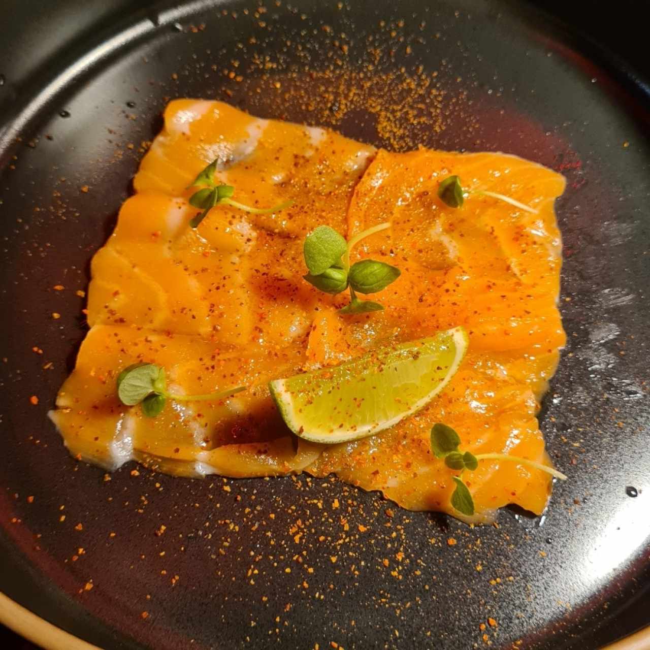 Carpaccio de Salmón ahumado