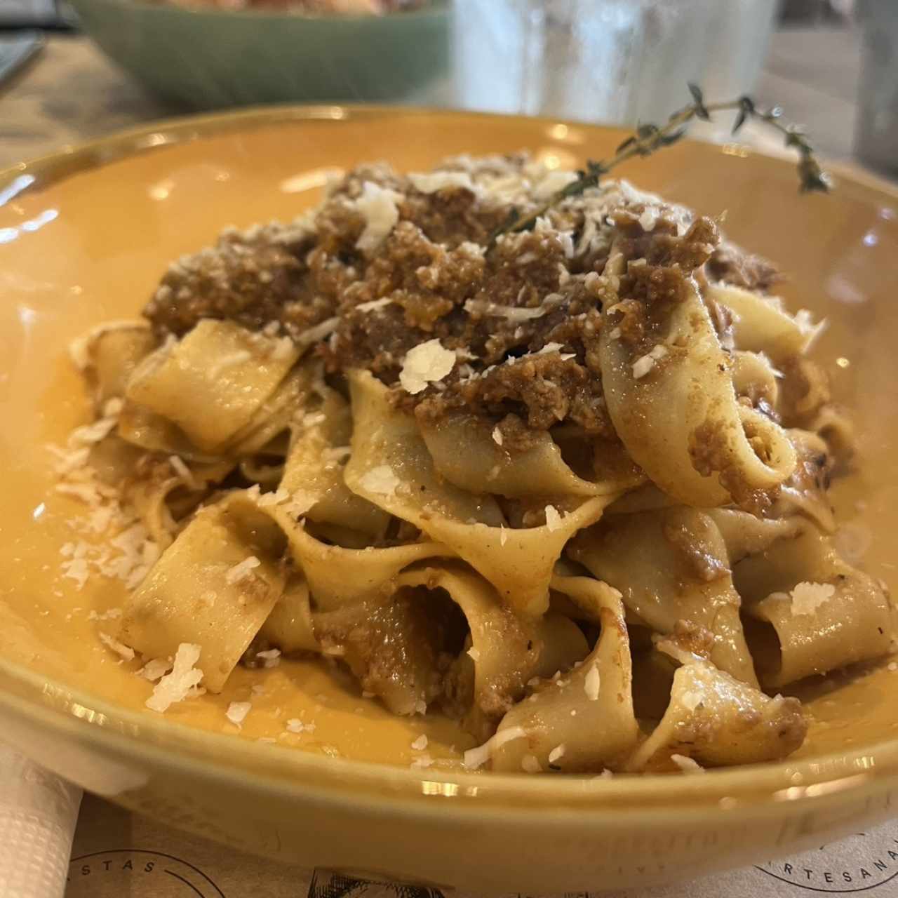 Pappardelle con ragú de cordero