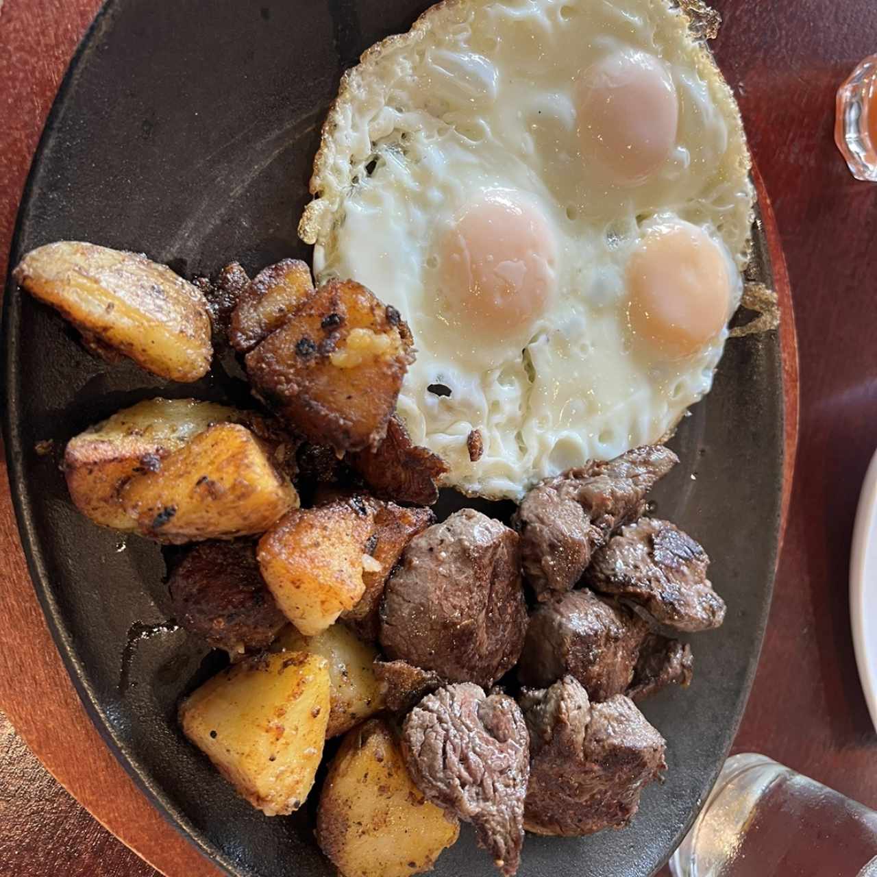 Steak and eggs