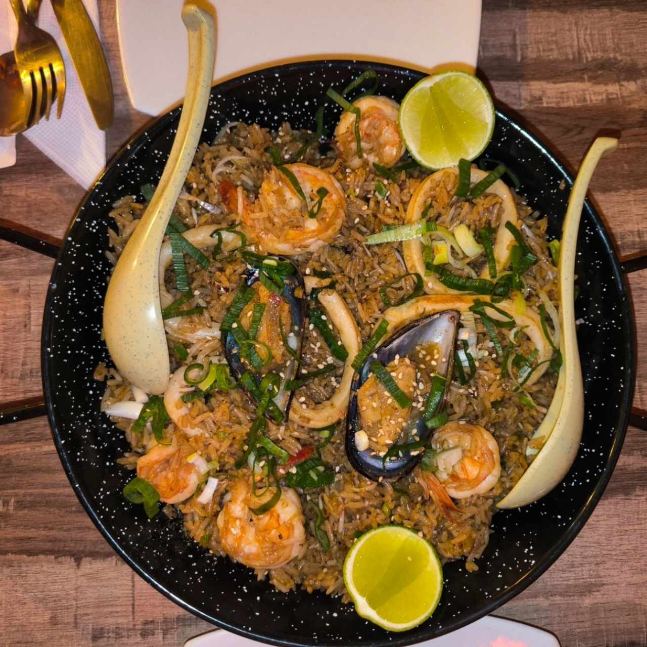 Arroz fusión de Marisco estilo Paella