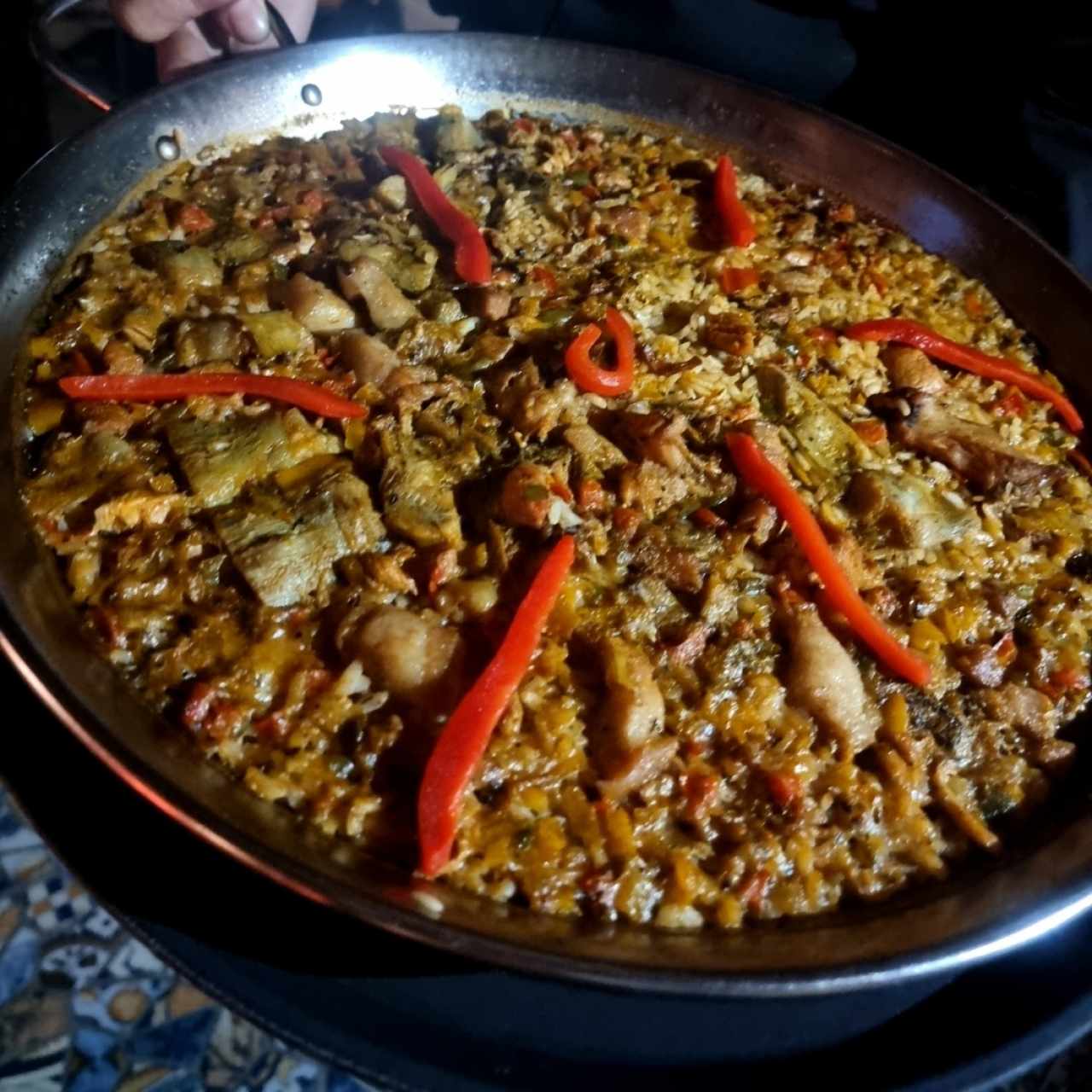 Paella de carne