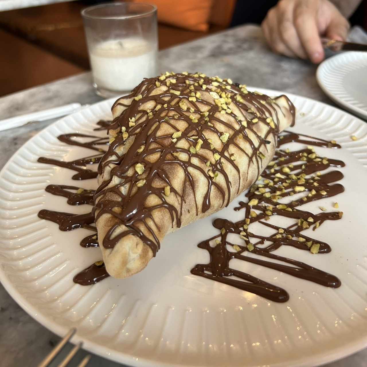 Calzone de nutella o crema de pistacho