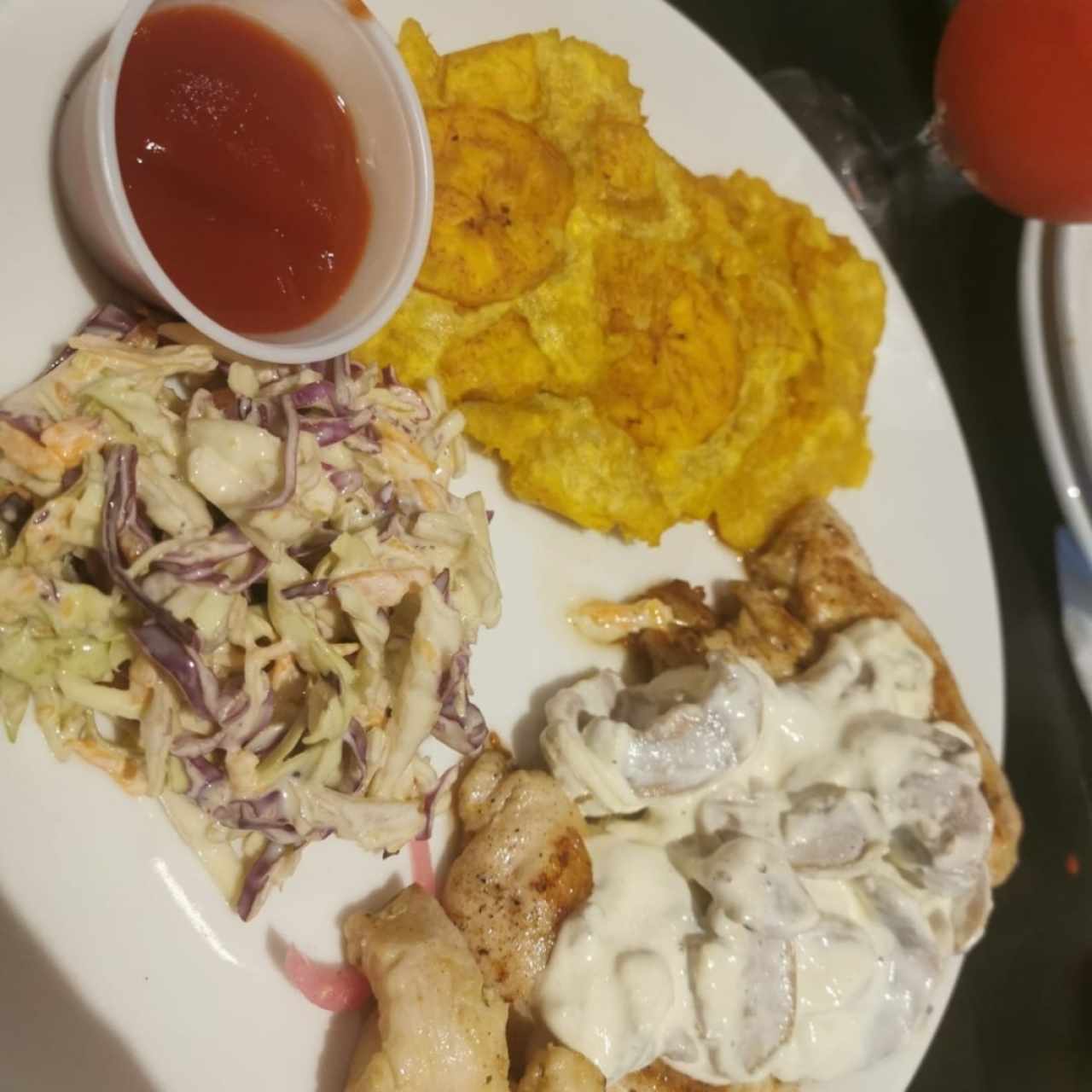 Pollo al hongo