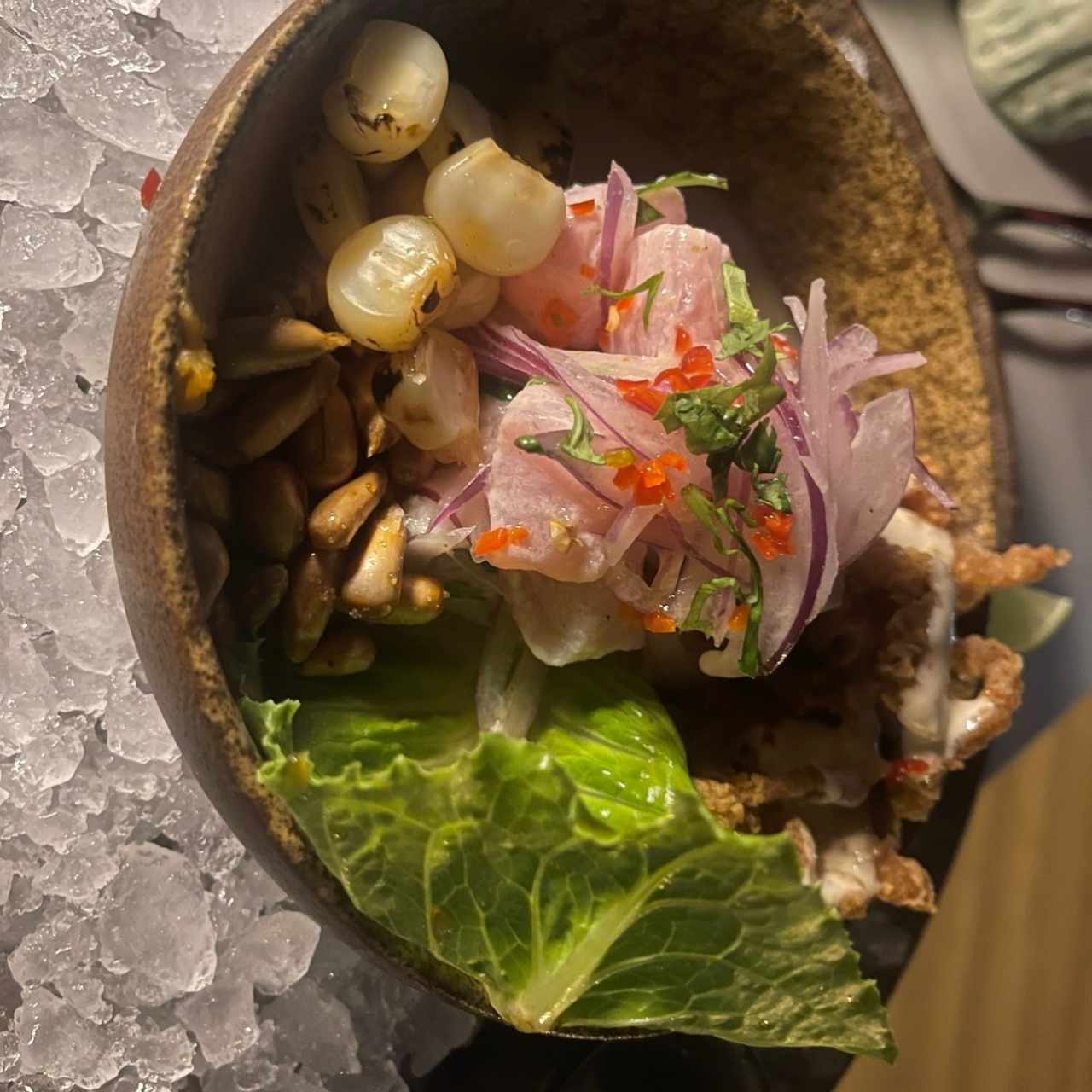 Ceviche de Corvina y Calamar