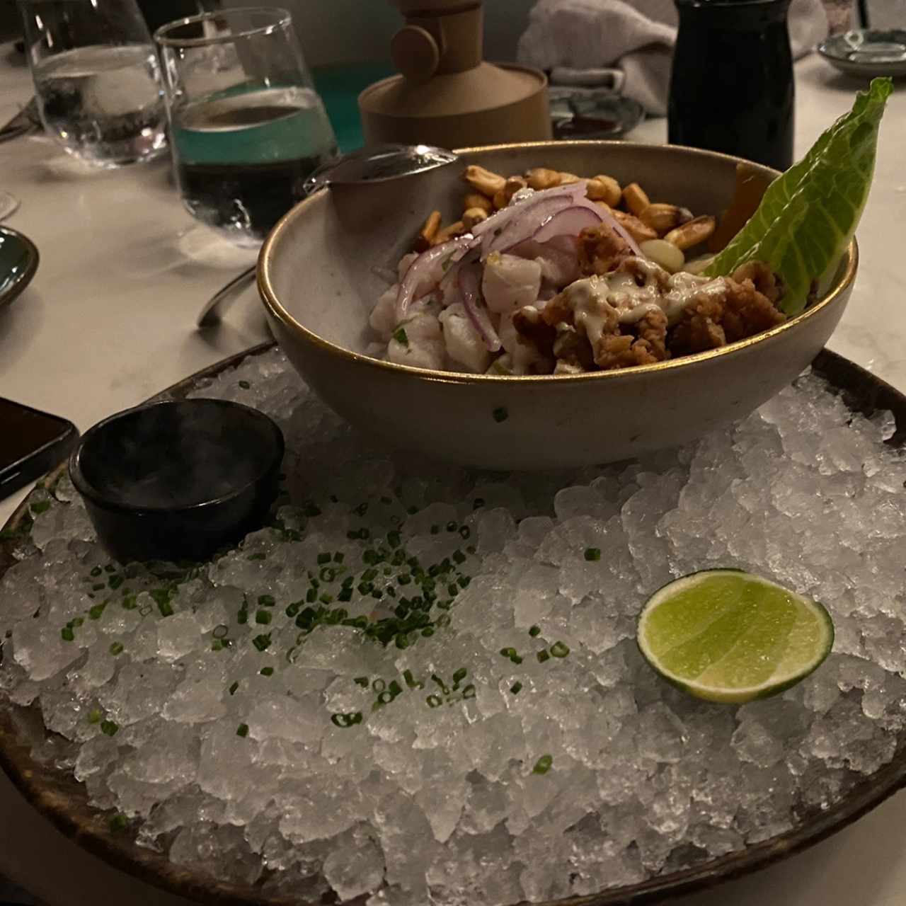 Ceviche de Corvina y Calamar