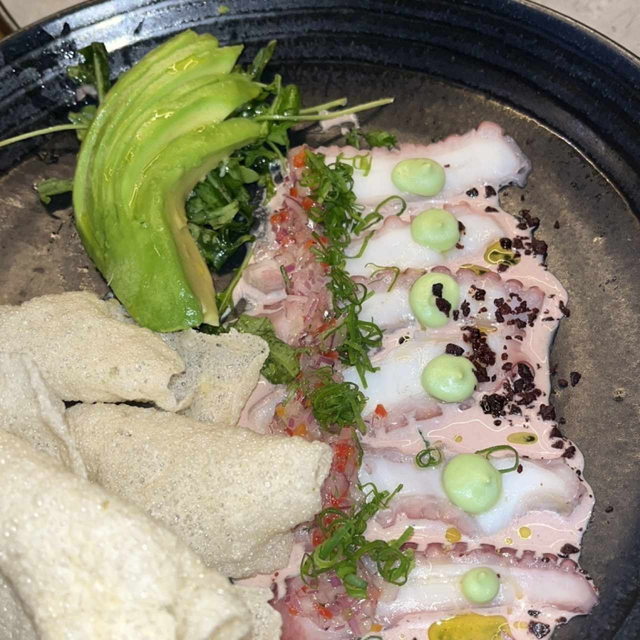 Tiradito de Pulpo al Olivo