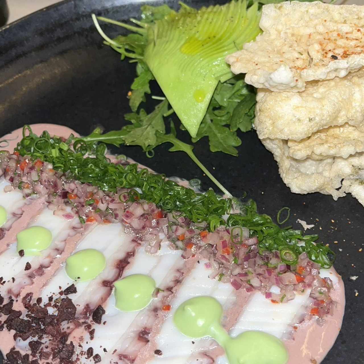 Tiradito de Pulpo al Olivo