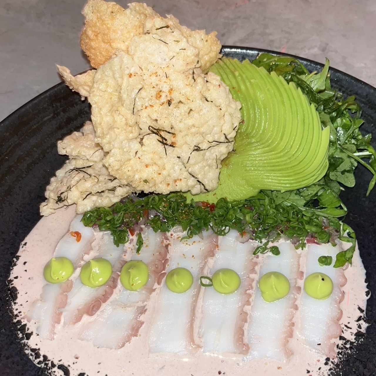 Tiradito de Pulpo al Olivo