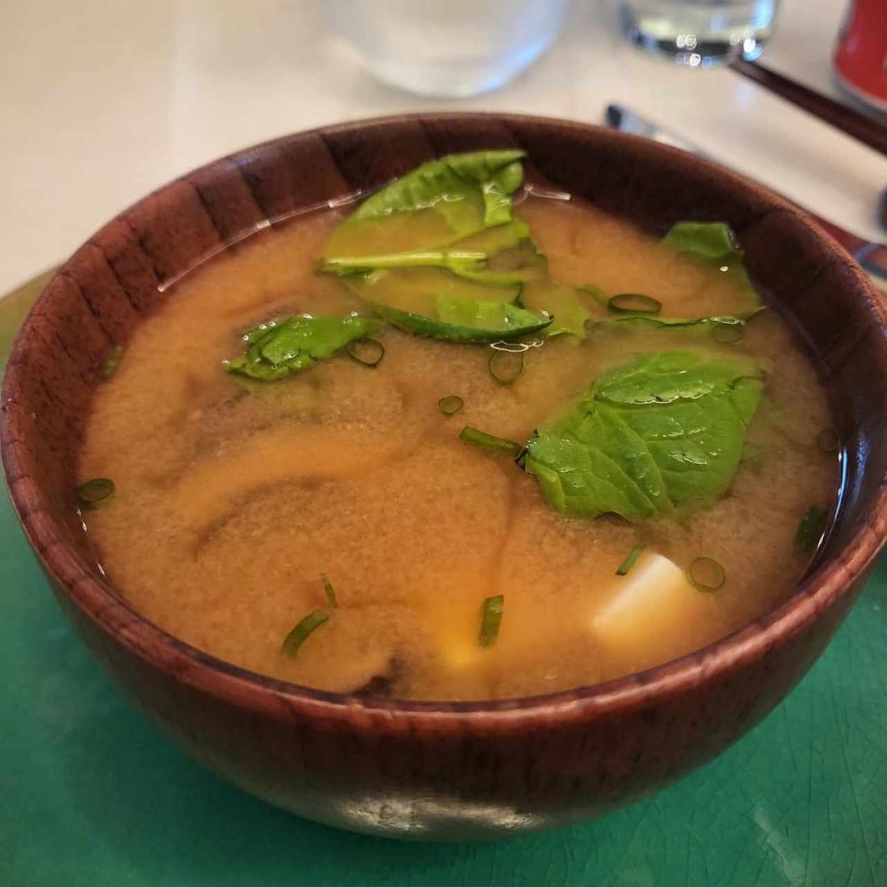 Miso soup entrada lunch menu 