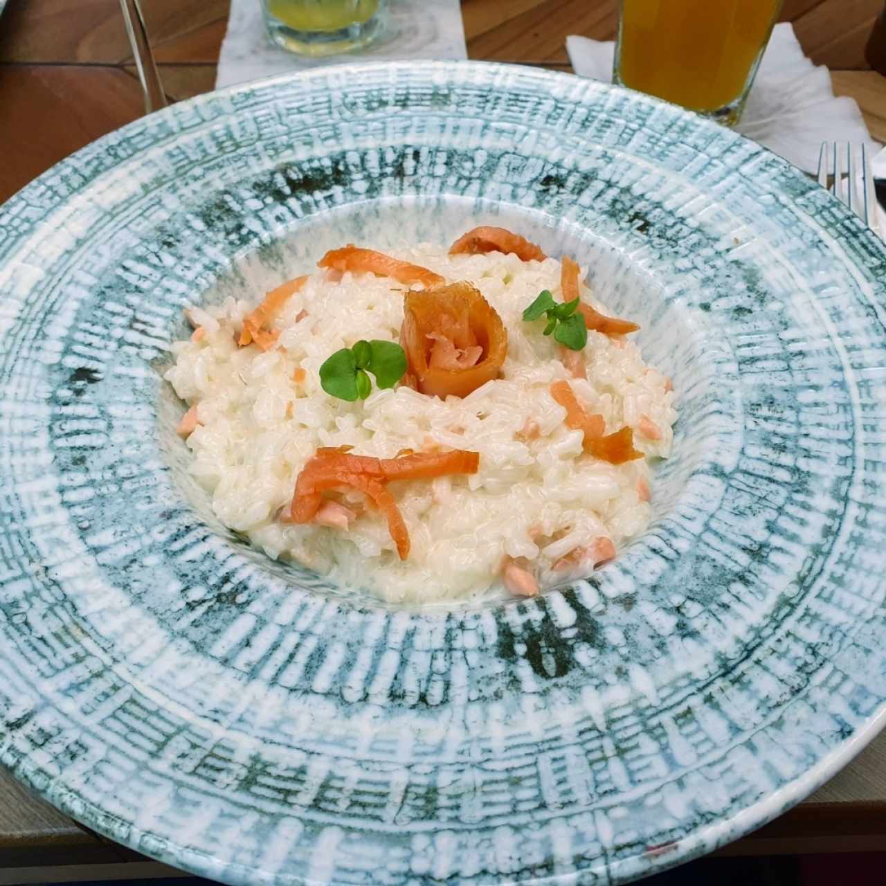 Risotto al Mascarpone e Salmone al Tartufo