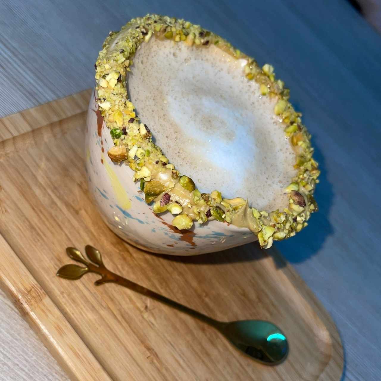 Capuccino de pistacho