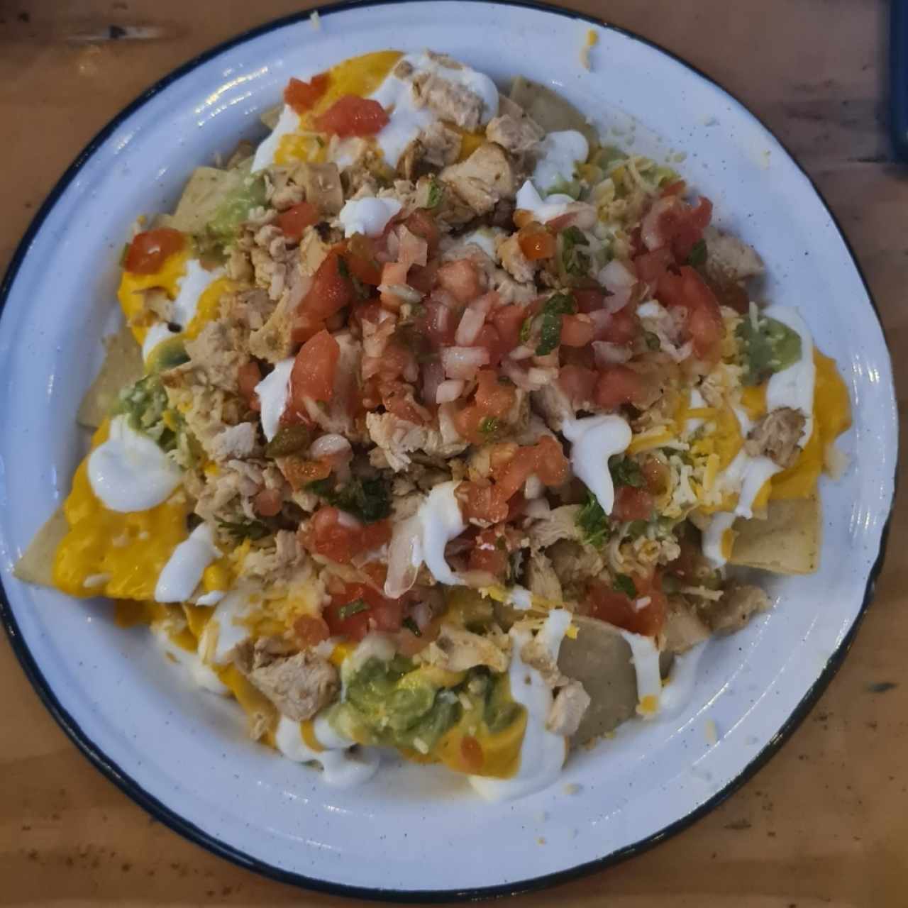 nachos con pollo