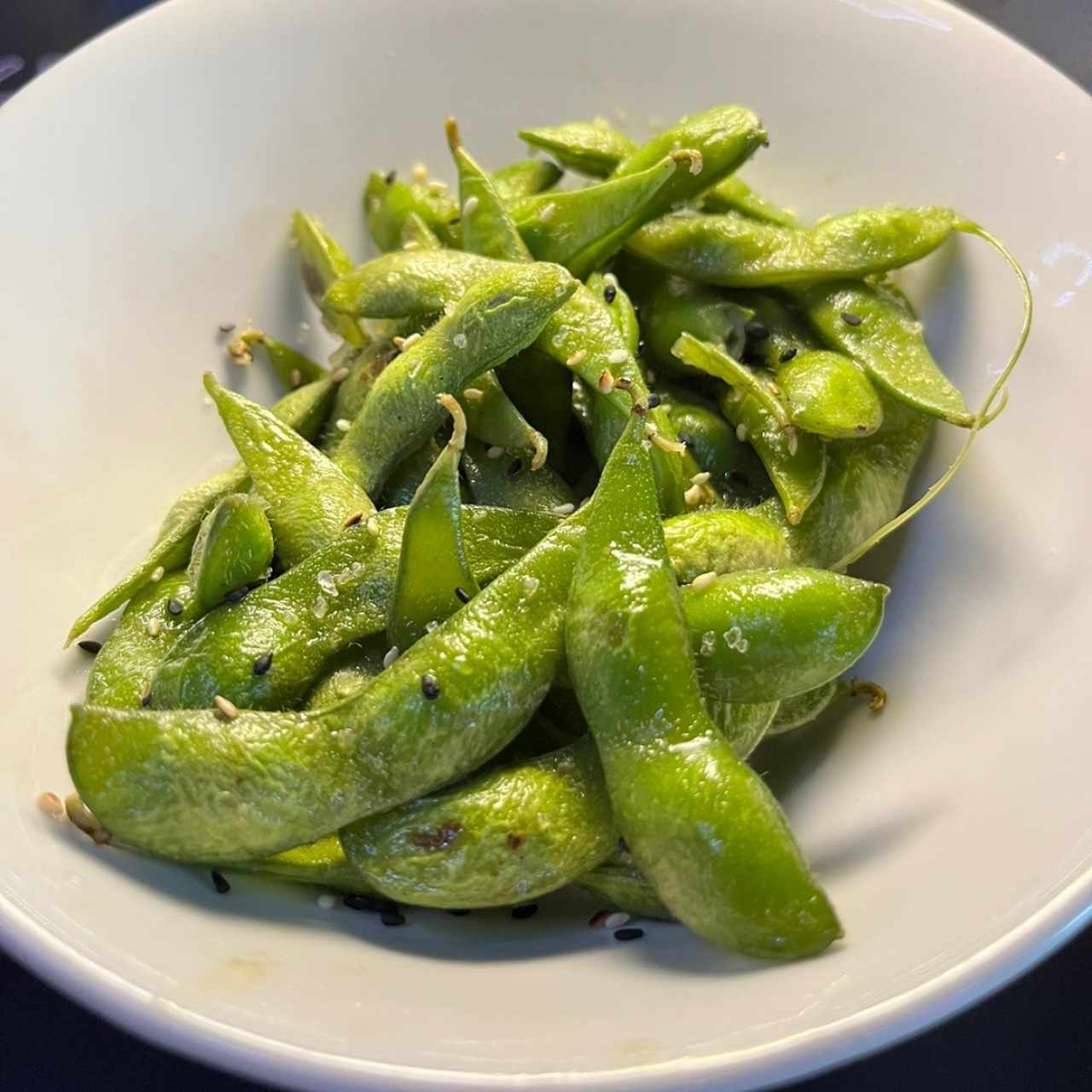 Edamame a la plancha con Sal Marina