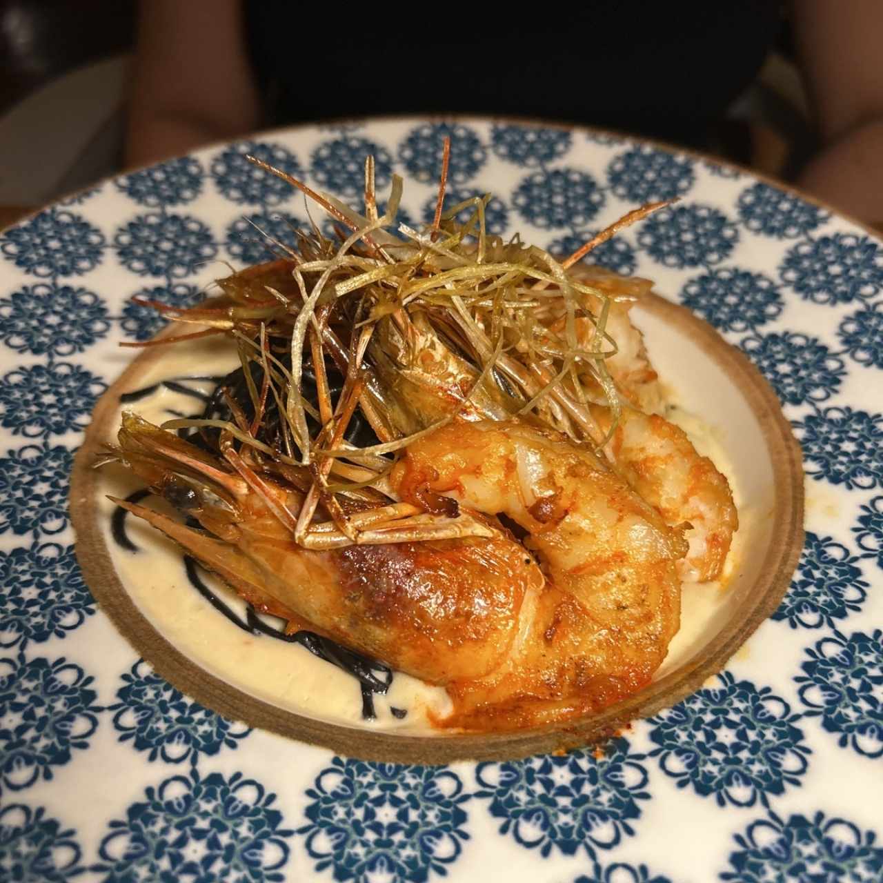 Spaghetti Nero con Langostinos