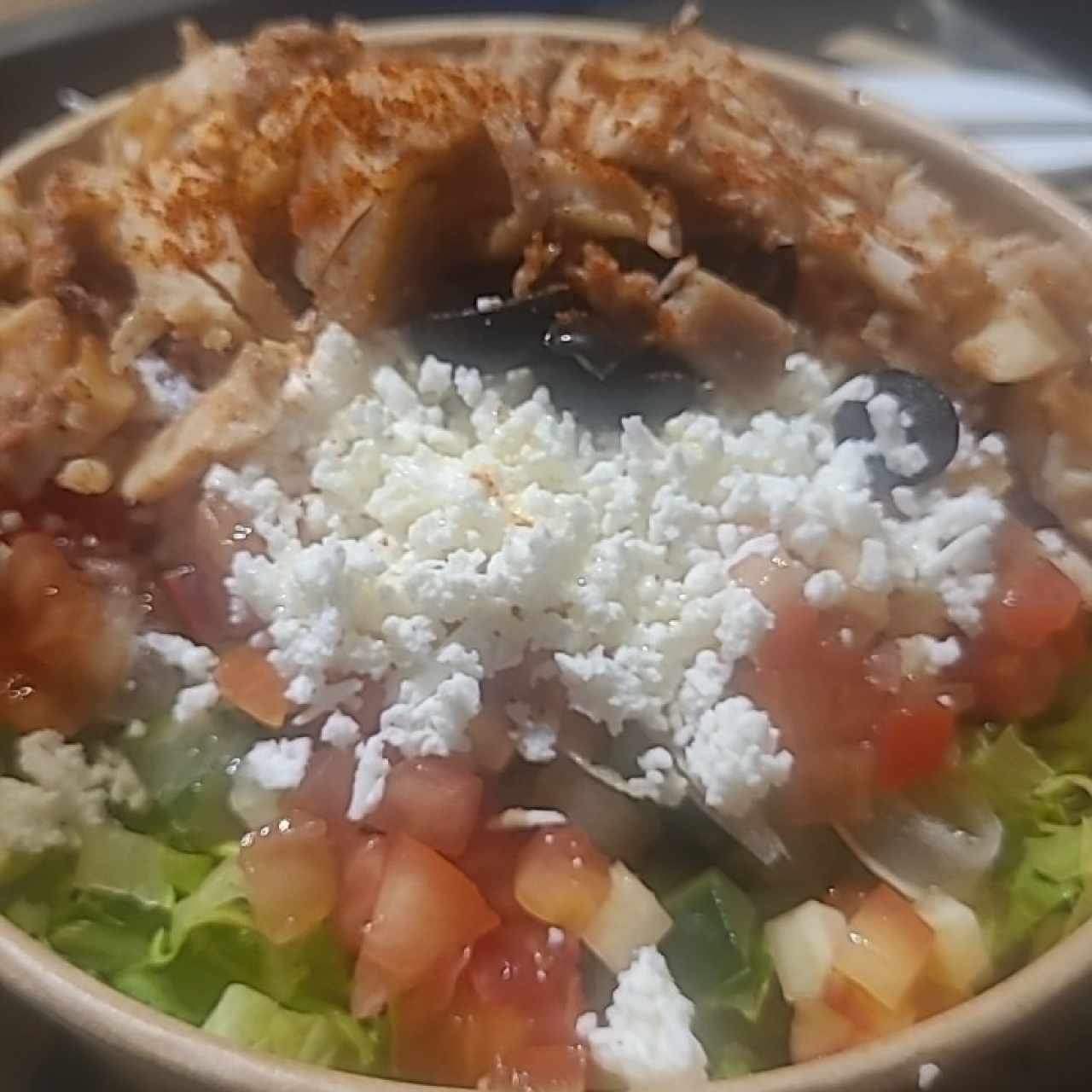 ensalada griega con pollo 