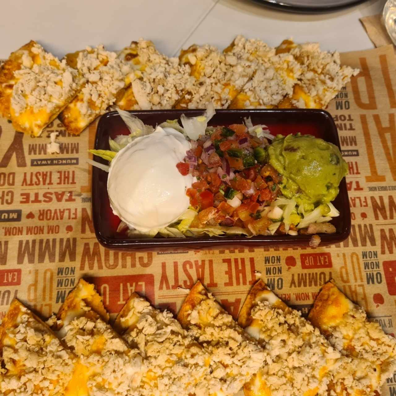 nachos con pollo