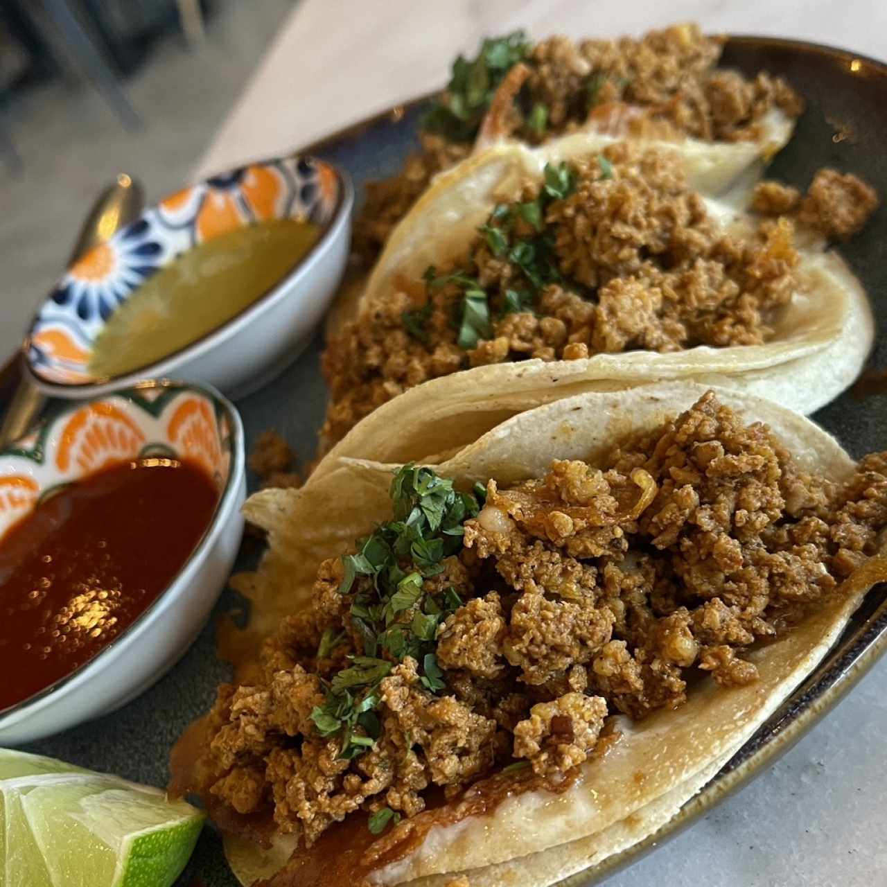 Tacos de Chorizo con Queso