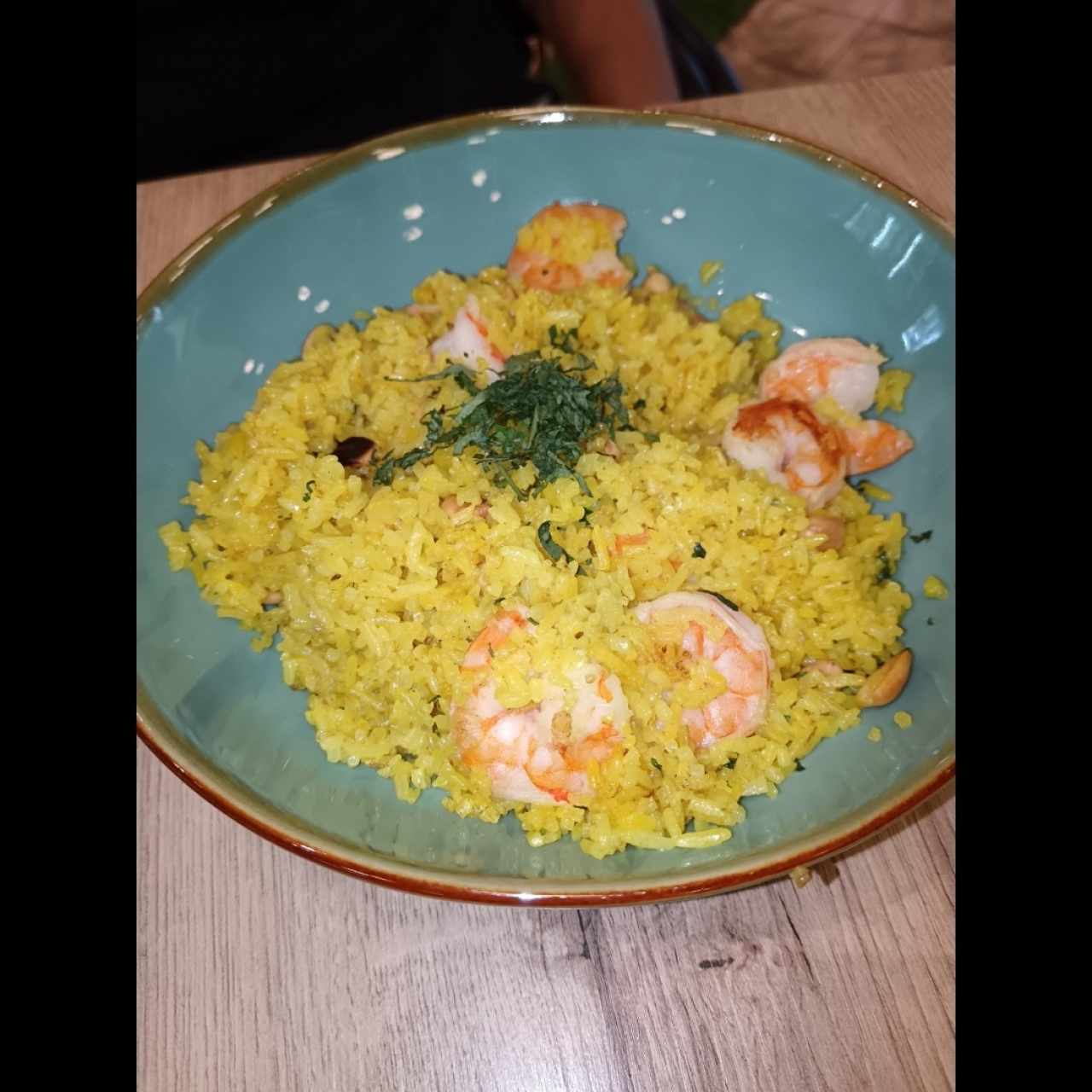 Arroz con camarones 